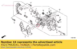 Ici, vous pouvez commander le piston b, 25x35 auprès de Honda , avec le numéro de pièce 45217MAJG41: