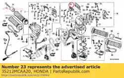 Qui puoi ordinare obiettivo, audio da Honda , con numero parte 35212MCAA20:
