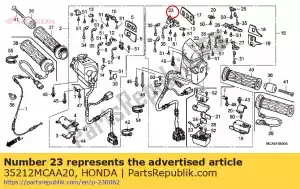 Honda 35212MCAA20 lente, audio - Lado inferior