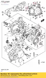 suzuki 0910310119 bolt ,10x140 - Bottom side