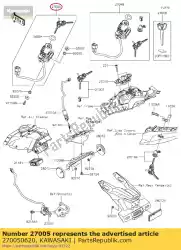 Here you can order the switch-assy-ignition from Kawasaki, with part number 270050620: