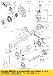 Ici, vous pouvez commander le ring-o, démarreur kl650-a1 auprès de Kawasaki , avec le numéro de pièce 920551381: