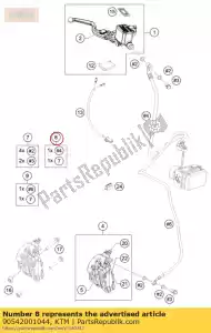 ktm 90542001044 brake hose kit abs-front cyl. - Bottom side