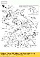 140901100, Kawasaki, dekking, zijbekleding, lh kawasaki kle  a b kle500 500 , Nieuw