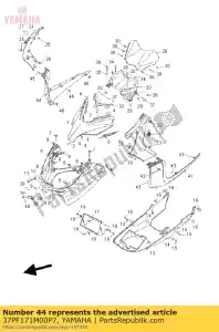 yamaha 37PF171M00P7 toupeira, tampa lateral 2 msm2 - Lado inferior