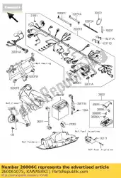 Qui puoi ordinare fusibile, 15a zx1200-a1 da Kawasaki , con numero parte 260061075: