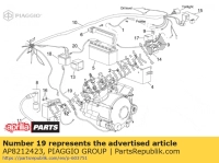 AP8212423, Aprilia, kabel relais-startmotor, Gebruikt