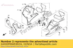 Aqui você pode pedir o conjunto de capuz, r. Inferior (wl) * type5 * (type5) em Honda , com o número da peça 64400MBWE80ZA: