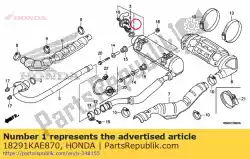 Aquí puede pedir junta, ej. Tubo de Honda , con el número de pieza 18291KAE870: