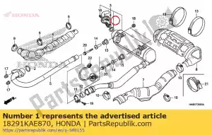 Honda 18291KAE870 gasket, ex. pipe - Bottom side