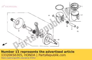 Honda 13320KS6305 comp. virabrequim, - Lado inferior