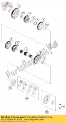 Aqui você pode pedir o engrenagem 6º acionada em KTM , com o número da peça 90233016000: