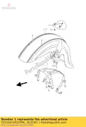 Ici, vous pouvez commander le garde-boue avant auprès de Suzuki , avec le numéro de pièce 5311043H02YMK:
