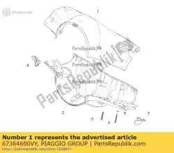 Qui puoi ordinare coprimanubrio superiore da Piaggio Group , con numero parte 67364600VY: