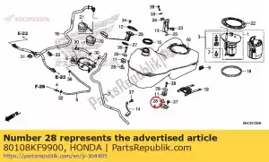 honda 80108KF9900 collar, rr. defensa - Lado inferior