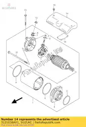 Here you can order the cover,starter m from Suzuki, with part number 3121038A01: