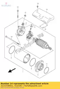 suzuki 3121038A01 cover,starter m - Bottom side