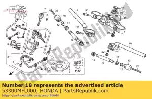 honda 53300MFL000 bridge comp., fork top - Bottom side