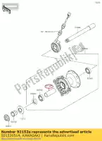 921520514, Kawasaki, ko?nierz, przedni b?ben hamulcowy, kawasaki klx  r klx450r klx450 450 , Nowy