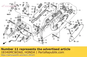 Honda 18340MCWD60 capa protetora - Lado inferior