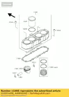 110051690, Kawasaki, cilindro-motore zx600-e1 kawasaki zz r zzr 600 1993 1994 1995 1996 1997 1998 1999 2001 2002 2003 2004 2005, Nuovo