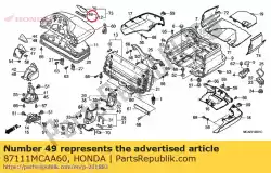 Here you can order the emblem, rr. Trunk (honda) from Honda, with part number 87111MCAA60: