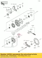 420361206, Kawasaki, tuleja tylnej osi, l = 16 kl650-a1 kawasaki  estrella kle klr tengai 250 500 650 800 1987 1988 1989 1990 1991 1992 1993 1994 1995 1996 1997 1998 1999 2001 2002 2003 2004 2005 2006 2007 2019 2020 2021, Nowy