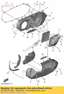 yamaha B74E547400 junta, conducto de aire - Lado inferior