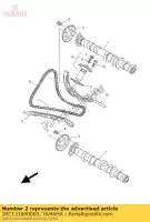 1RC121800000, Yamaha, arbre à cames 2 yamaha  mt xsr 850 900 2014 2015 2016 2017 2018 2019 2020 2021, Nouveau