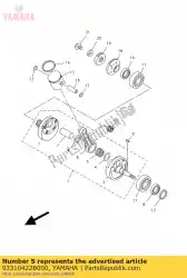 Qui puoi ordinare cuscinetto da Yamaha , con numero parte 93310422B000: