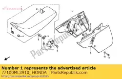 Ici, vous pouvez commander le assise (h = 117) auprès de Honda , avec le numéro de pièce 77100ML3910: