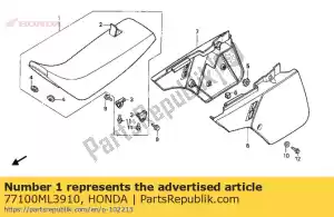 Honda 77100ML3910 asiento comp. (h = 117) - Lado inferior