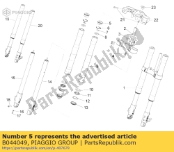 Aprilia B044049, Tappo del tubo della forcella, OEM: Aprilia B044049