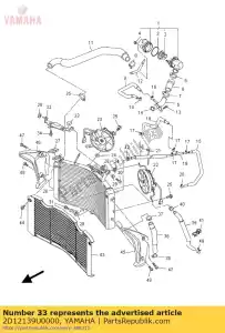 yamaha 2D12139U0000 demper 2 - Onderkant