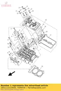 yamaha 2BS111010900 culasse - La partie au fond