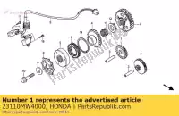 23110MW4000, Honda, engrenage, entraînement primaire (33t) honda rvf vfr 750 800 1994 1995 1996 1998 1999 2000 2001, Nouveau