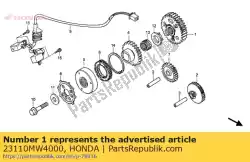 versnellingsbak, primaire aandrijving (33t) van Honda, met onderdeel nummer 23110MW4000, bestel je hier online: