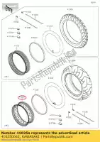 410250062, Kawasaki, velg, rr, 4,50x15 kawasaki vn custom c classic b tourer special edition vulcan lt d vn900 900 , Nieuw