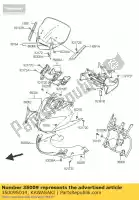 35009S014, Kawasaki, klamra, os?ona lv1000-a2h kawasaki klv 1000 2004 2005, Nowy