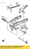 6125127A00, Suzuki, espaçador, rr suzuki gsx r 750 1985 1986 1987, Novo