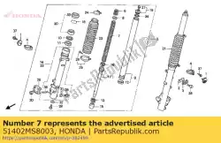 Here you can order the spring b,fr. Cushi from Honda, with part number 51402MS8003: