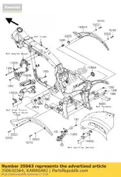 blijf, geluiddemper van Kawasaki, met onderdeel nummer 350630364, bestel je hier online: