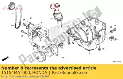 Here you can order the packing, oil strainer from Honda, with part number 15154MAT000: