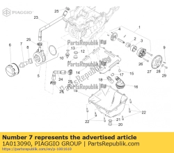 Aprilia 1A013090, Ölfilteranschluss, OEM: Aprilia 1A013090