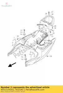 suzuki 4551116G02 capa gsx750 / k1 - Lado inferior