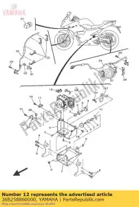 yamaha 36B258860000 houder, remslang - Onderkant