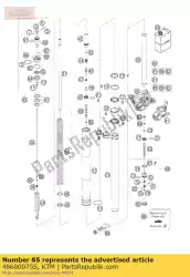 pre-load adjuster cpl. (1 st.) van KTM, met onderdeel nummer 48600075S, bestel je hier online: