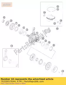 ktm 76330015044 connecting rod repair set - Bottom side