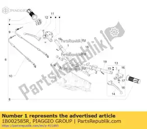 Piaggio Group 1B002585R stuur met u.p. - Onderkant