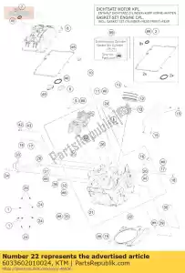 ktm 6033602010024 cil. head cpl. frente 2014 - Lado inferior